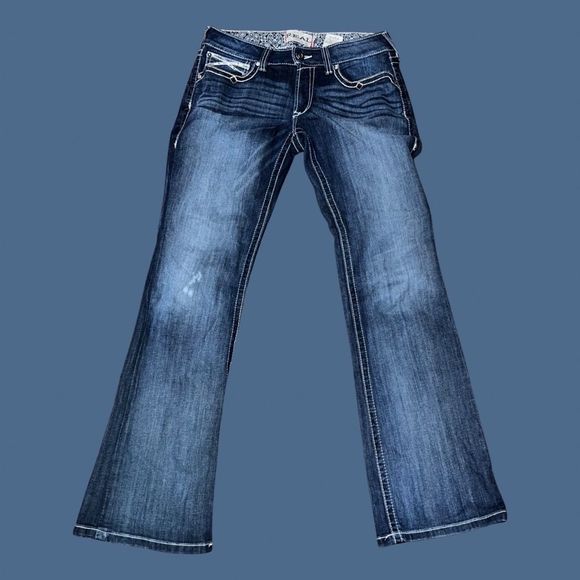 Ariat Medium Wash Bootcut Jeans Size 32x31 - Picture 1 of 5